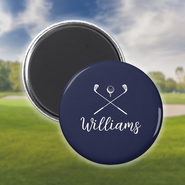 Benutzerdefinierter Skriptname Golfschläger Navy B Magnet (Von Creator hochgeladen)