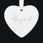 Benutzerdefinierter Skriptname Herz Akryllisch Ornament<br><div class="desc">Script Name Simple Heart Ornament. Jahr für Jahr. Acryl.</div>