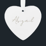 Benutzerdefinierter Skriptname Herz Akryllisch Ornament<br><div class="desc">Script Name Simple Heart Ornament. Jahr für Jahr. Acryl.</div>