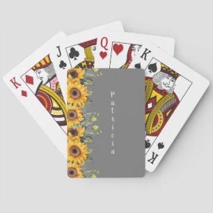Benutzerdefinierter Skriptname Moderne Sonnenblume Spielkarten
