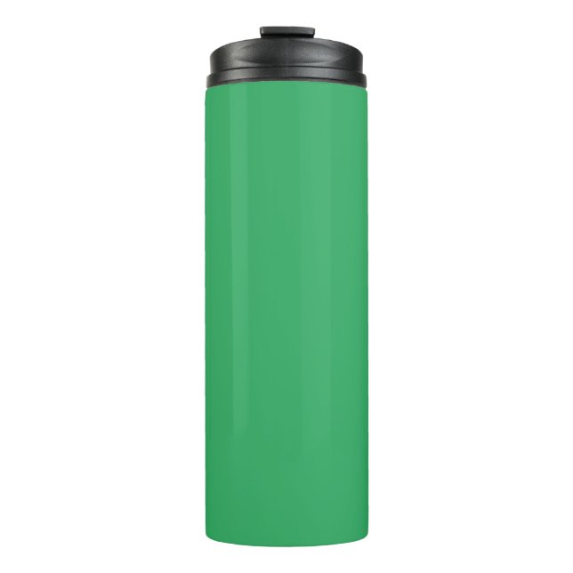 Benutzerdefinierter Smaragdgrüner Button Pin Thermosbecher (Vorderseite)