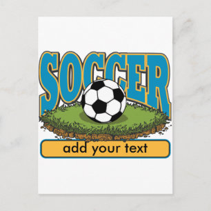 Benutzerdefinierter Soccer Hinzufügen von Text Postkarte