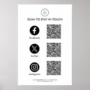 Benutzerdefinierter Social-Media-Geschäftsposter Poster