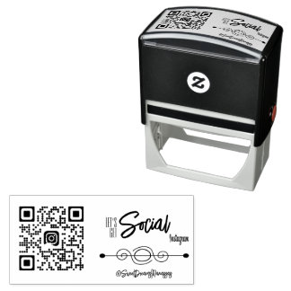 Benutzerdefinierter Social-Media-QR-Code-Selbstfär Permastempel