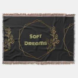 Benutzerdefinierter Soft Dreams Textname hellgelbe Decke