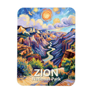 Benutzerdefinierter Sonnenuntergang in Zion Nation Magnet