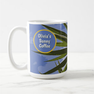 Benutzerdefinierter Sonniger Kaffee Tropical Yucca Kaffeetasse
