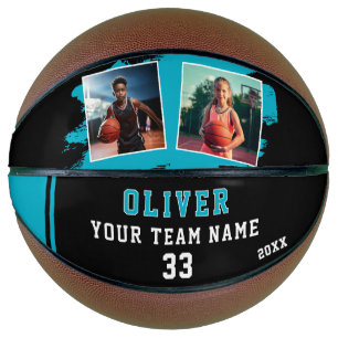 Benutzerdefinierter Spielername Nummer Team 2 Foto Basketball