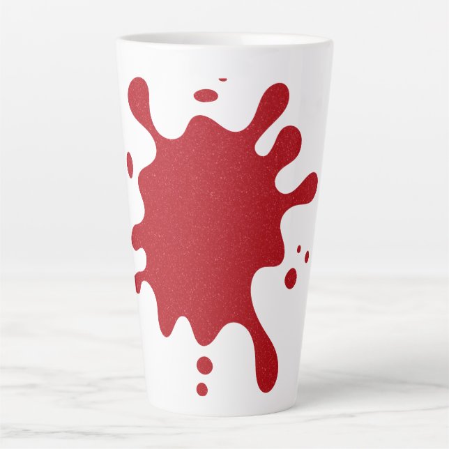 Benutzerdefinierter Splash Tomato Red Latte-Mug Milchtasse (Vorderseite)