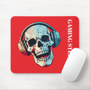 Benutzerdefinierter spoky Schädel Farbverlauf Kuns Mousepad