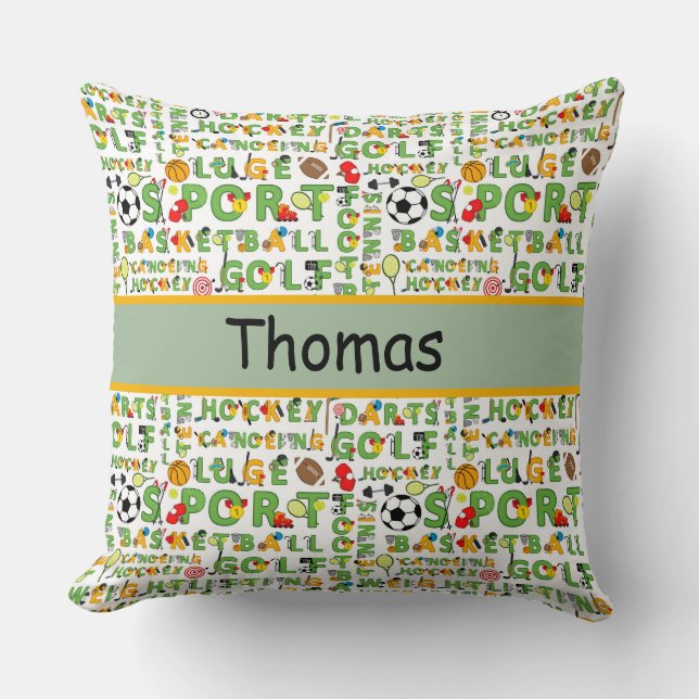 Benutzerdefinierter Sportlüfter Kissen (Vorderseite)