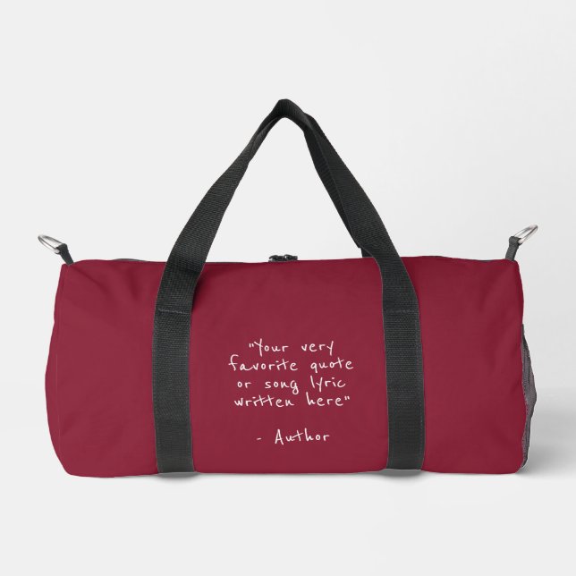 Benutzerdefinierter Spruch - erstellen Sie Ihren e Duffle Bag (Vorderseite)