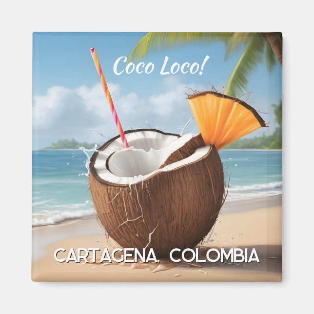Benutzerdefinierter Standort Coco Loco Magnet (Vorne)