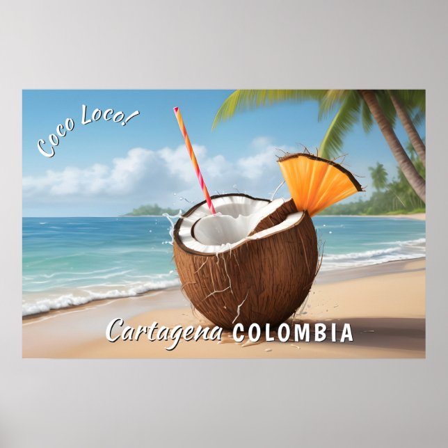 Benutzerdefinierter Standort Coco Loco Poster (Vorne)