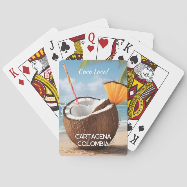 Benutzerdefinierter Standort Coco Loco Spielkarten (Rückseite)