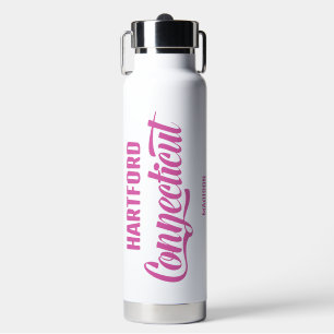 Benutzerdefinierter Standort & Name Connecticut Trinkflasche
