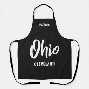Benutzerdefinierter Standort, Name & Farbe Ohio Schürze