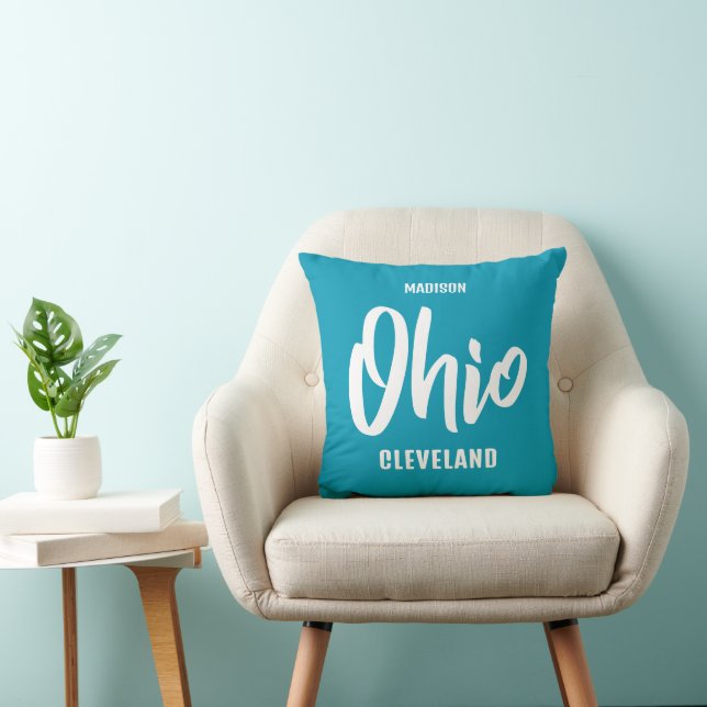 Benutzerdefinierter Standort, Name und Farbe Ohio Kissen (Stuhl )
