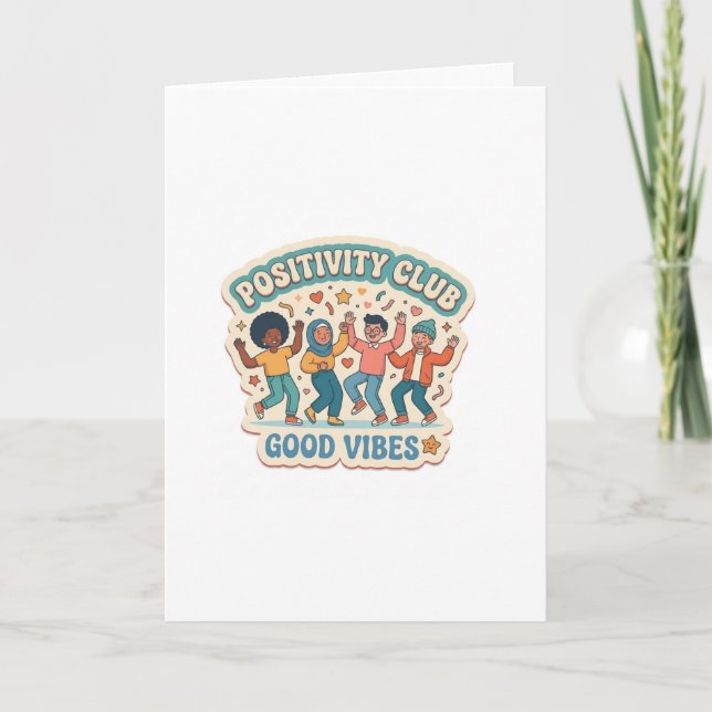 Benutzerdefinierter Stanzaufkleber 'Positivity Clu Programm (Vorderseite)