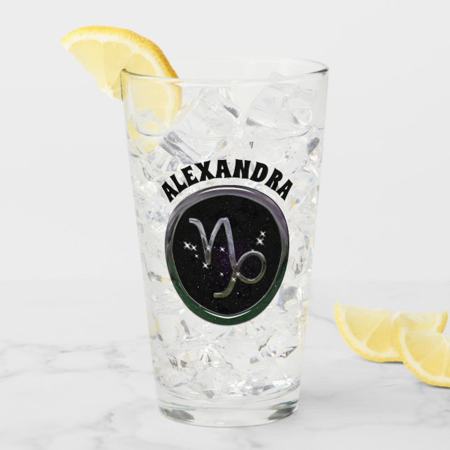 Benutzerdefinierter Steinbock Glas (Vorderseite Ice)