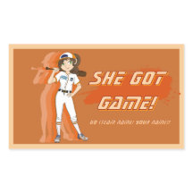 Benutzerdefinierter Sticker für weibliche Baseball