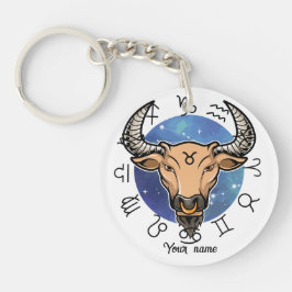Benutzerdefinierter Stier & Steinbock-Zodiakusschl Schlüsselanhänger
