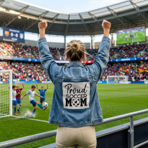Benutzerdefinierter Stolz Soccer Mom Spieltags-Tea Jeansjacke