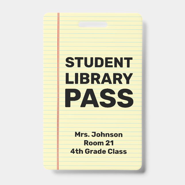 Benutzerdefinierter Studentenbibliothek-Pass Ausweis (Vorderseite)