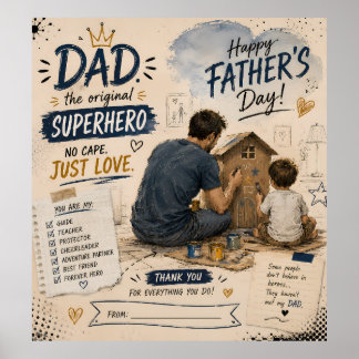 Benutzerdefinierter Superhelden-Poster-Druck für d Poster