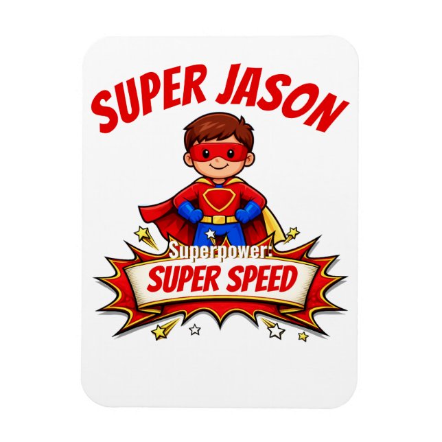 Benutzerdefinierter Superheldenname und Superkraft Magnet (Vertikal)