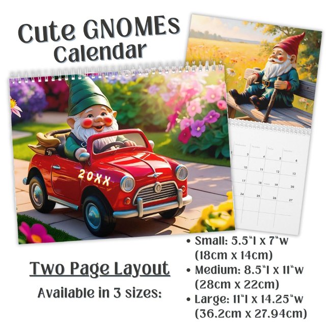 Benutzerdefinierter süßer Gnom farbenfroh lustig B Kalender (Von Creator hochgeladen)