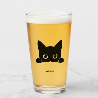 Benutzerdefinierter süßer Katzenname Glas