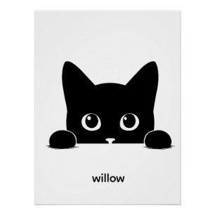 Benutzerdefinierter süßer Katzenname Poster