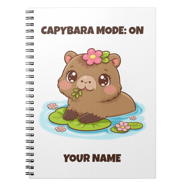 Benutzerdefinierter Süßer Kawaii Capybara-Modus Notizblock (Vorderseite)