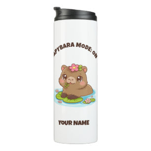Benutzerdefinierter süßer Kawaii-Capybara-Modus-Th Thermosbecher