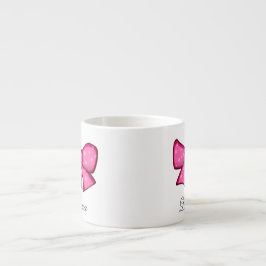 Benutzerdefinierter süßer rosa Schleife Coquette M Espressotasse