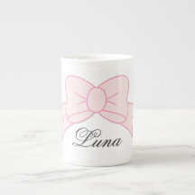Benutzerdefinierter süßer rosa Schleife Mädchen Ki