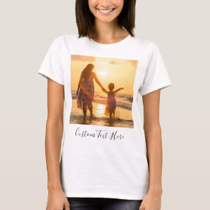 Benutzerdefinierter T - Shirt für Foto mit Text