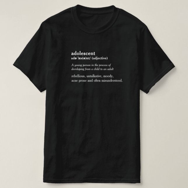 Benutzerdefinierter T - Shirt für jugendliche Wört (Design vorne)