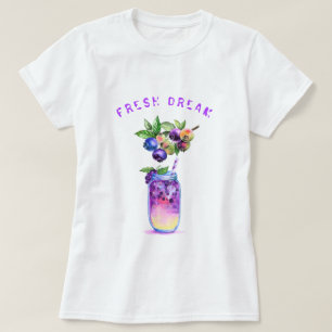 Benutzerdefinierter T - Shirt mit Blueberry-Juice 
