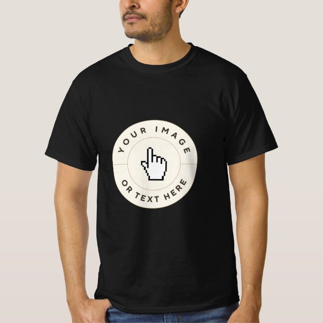 Benutzerdefinierter T - Shirt - Schwarz - Bild ode (Vorderseite)