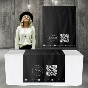 Benutzerdefinierter Table Runner Banner Black Busi Wandteppich