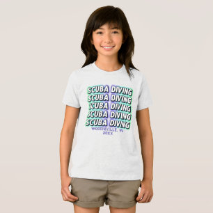 Benutzerdefinierter Taucher Standort Datum Name Tri-Blend Shirt