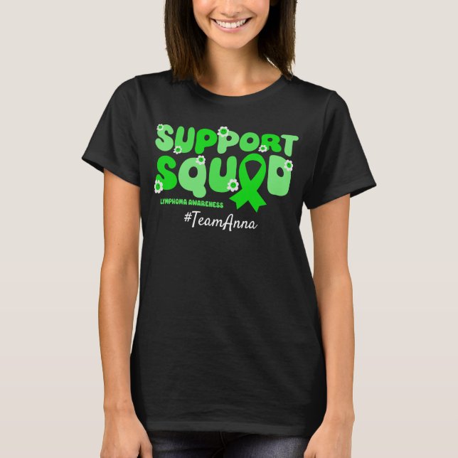 Benutzerdefinierter Team-Support-Platz für Lymphom T-Shirt (Vorderseite)