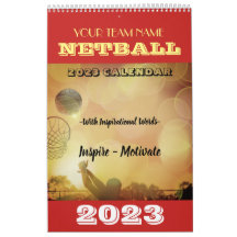 Benutzerdefinierter Teamname 2023 Netball-Kalender