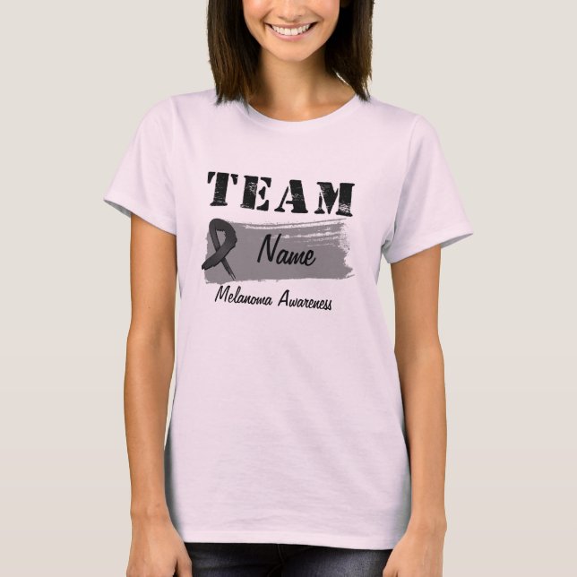 Benutzerdefinierter Teamname - Melanom T-Shirt (Vorderseite)