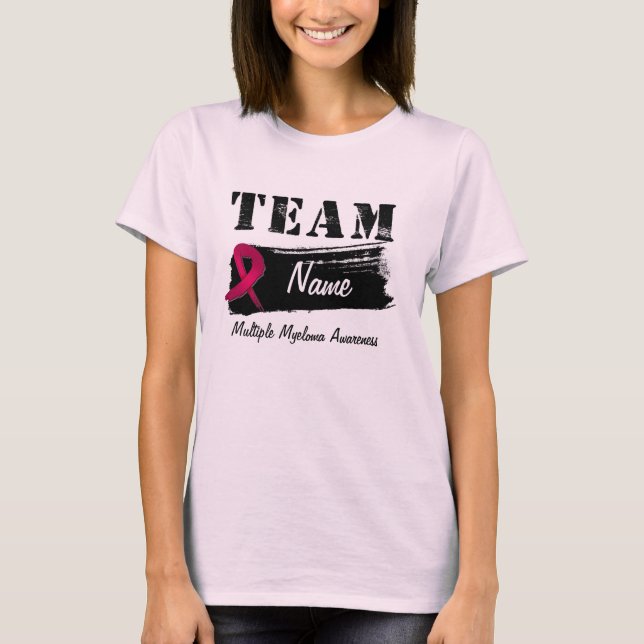 Benutzerdefinierter Teamname - Multiples Myelom T-Shirt (Vorderseite)