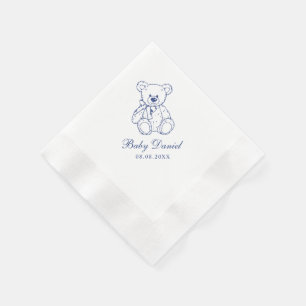 Benutzerdefinierter Teddybär Baby Shower Serviette