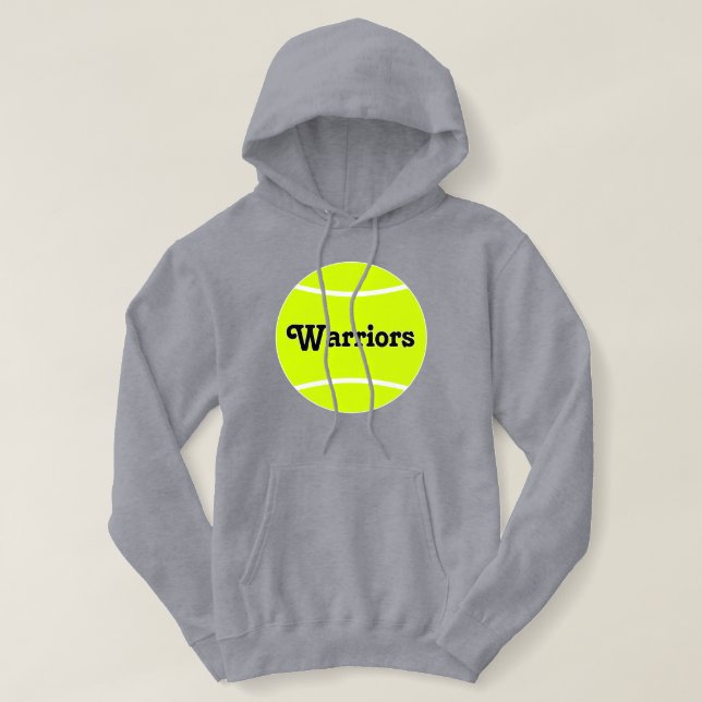Benutzerdefinierter Tennis-Teamname oder Textfraue Hoodie (Design vorne)