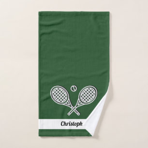 Benutzerdefinierter Tennisthemen-Initialen-Name Te Handtuch